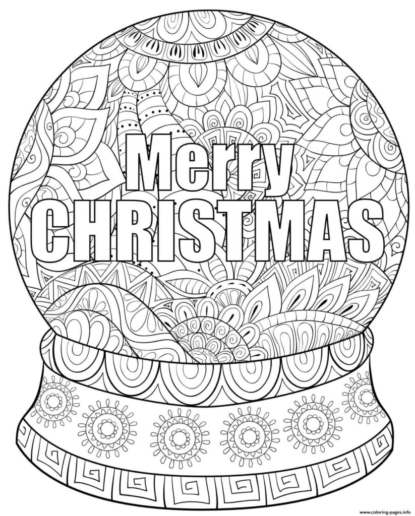 Free Printable Detailed Christmas Coloring Pages For Adults