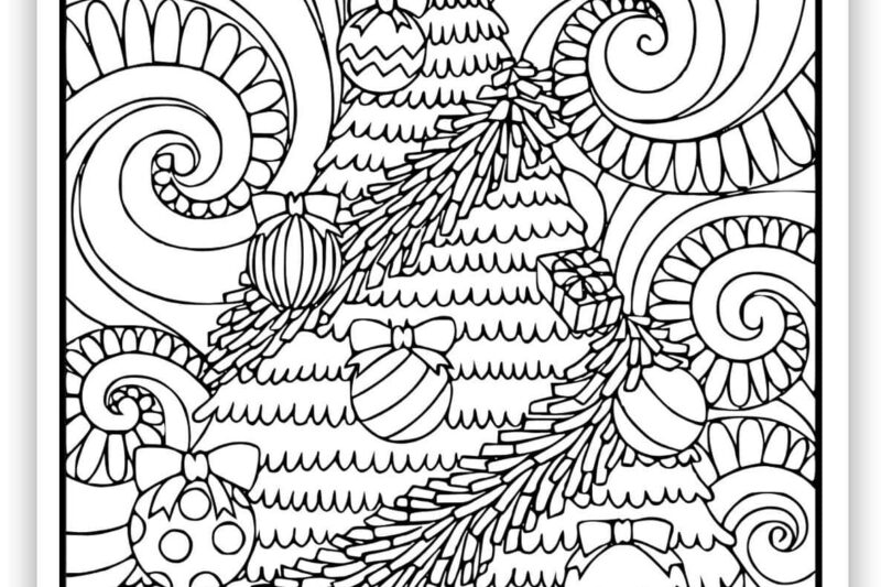 Free Printable Detailed Christmas Coloring Pages For Adults