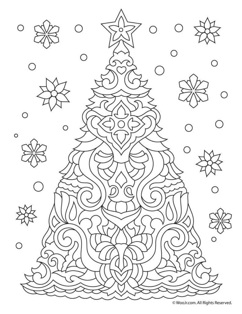 Free Printable Detailed Christmas Coloring Pages For Adults