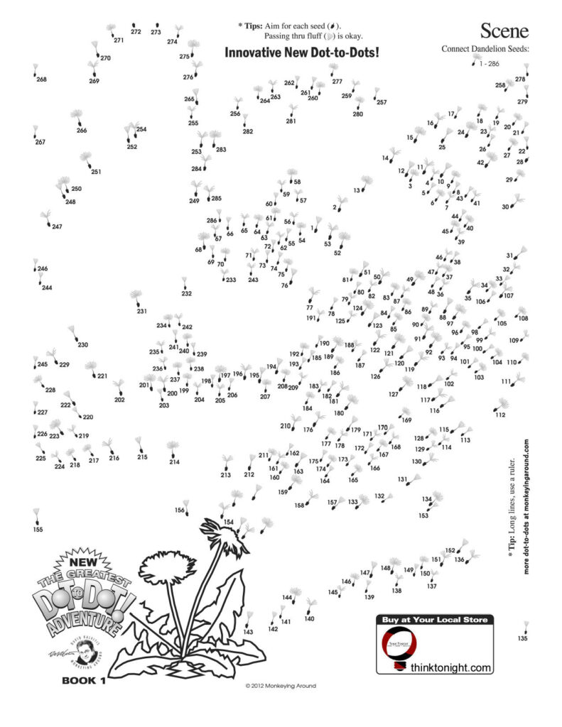 Free Printable Dot to Dot For Adults | Ms Printables