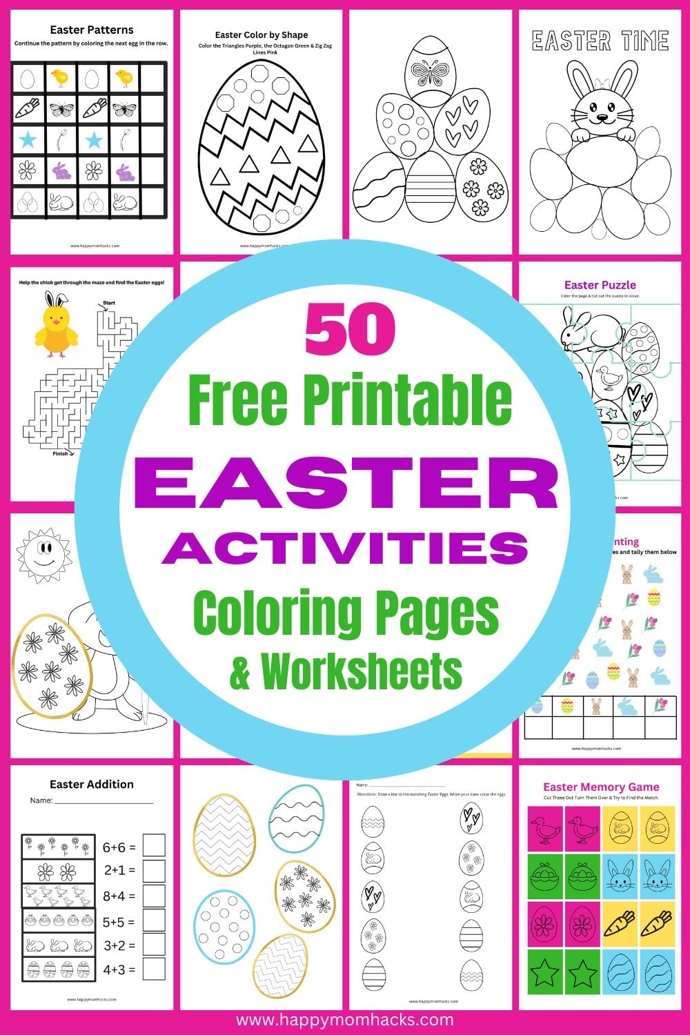 Free Printable Easter Activity Sheets - Download and print Free Printable Easter Activity Pages (Free PDF)