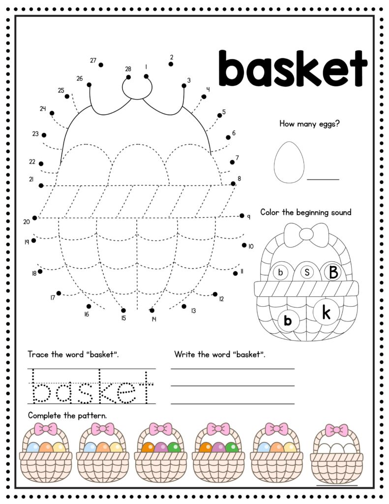 Free Printable Easter Worksheets For Preschool - Printables Templates Free