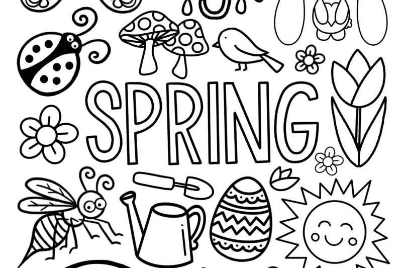 Free Printable Full Size Spring Coloring Pages