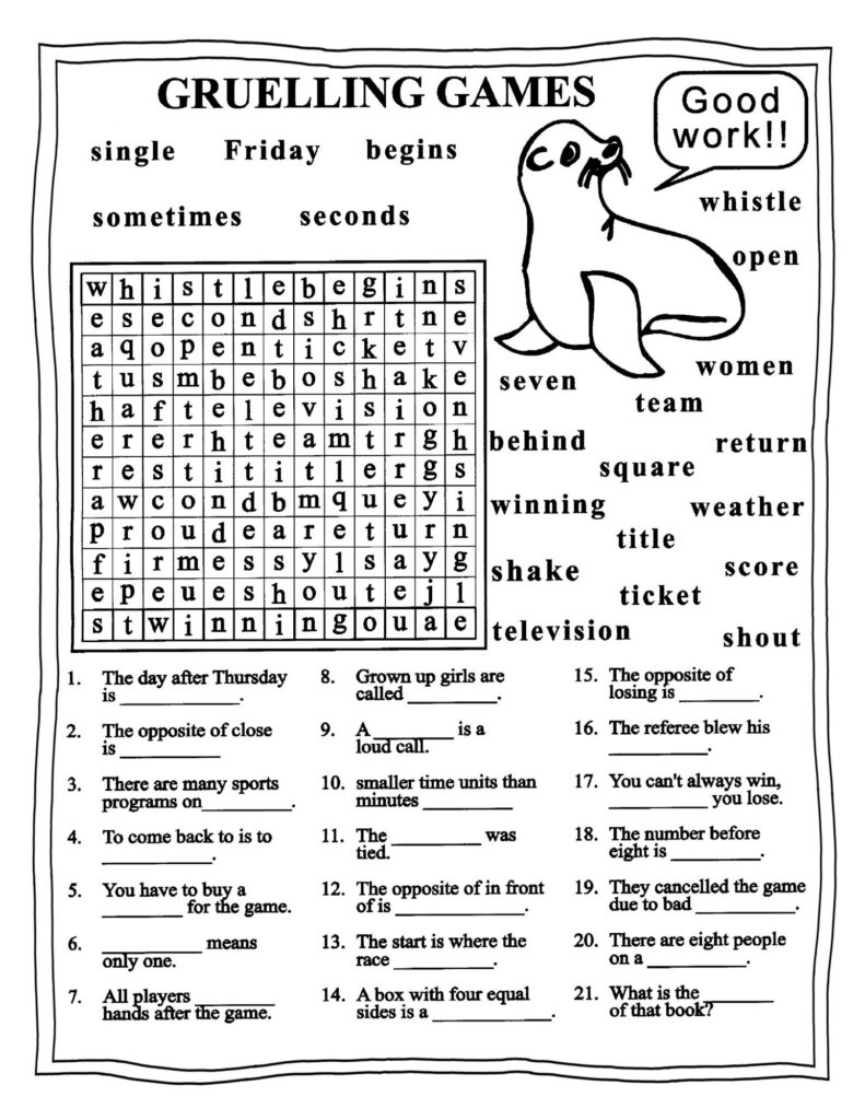 Free Printable Fun Worksheets For 4Th Grade – Printable Ilunion Free Printable Fun Worksheets For 4Th Grade - Printable Ilunion