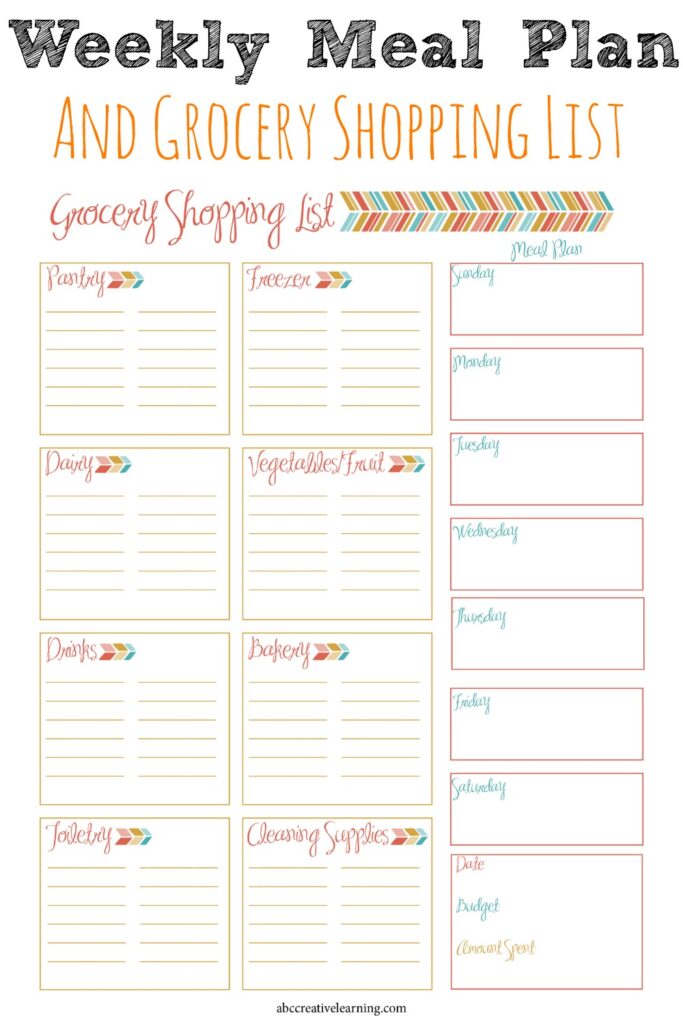 Free Printable Grocery List And Meal Planner – Printable Grocery List And Meal Planner Free Printable Grocery List And Meal Planner - Printable Grocery List And Meal Planner