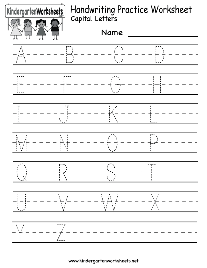 Free Printable Handwriting Worksheets For Kindergarten | Plan Your Year ...