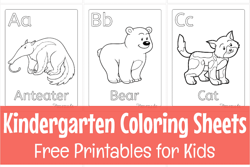 Free Printable Kindergarten Coloring Sheets