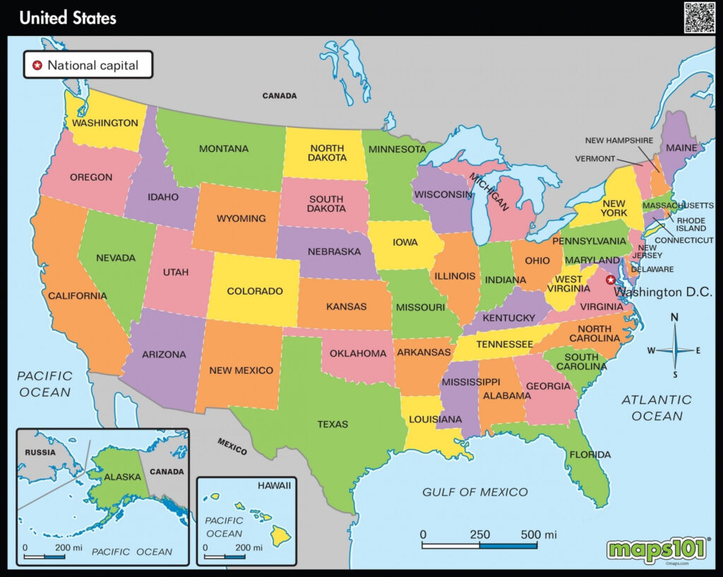 Free Printable Map Of The United States With Capitals Awesome United ...
