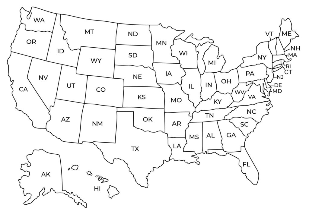 Free Printable Map Of The Us – Free Printable US Free Printable Map Of The Us - Free Printable US