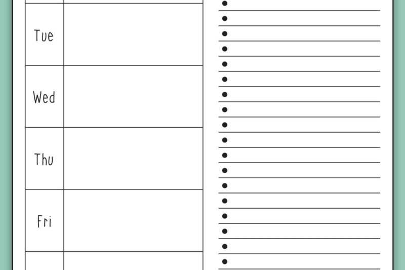 Free Printable Meal Planner And Grocery List