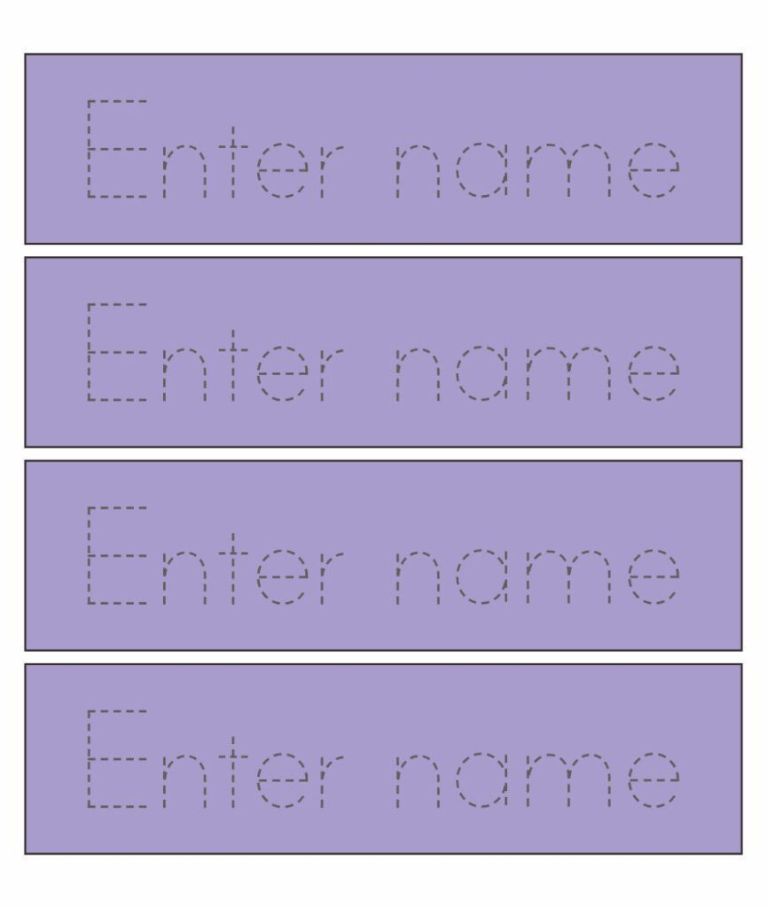 Free Printable Name Tracing Worksheets With Lines - Name Tracing Generator
