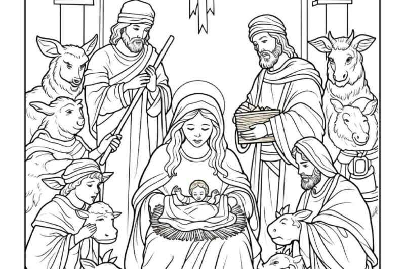 Free Printable Nativity Coloring Pages