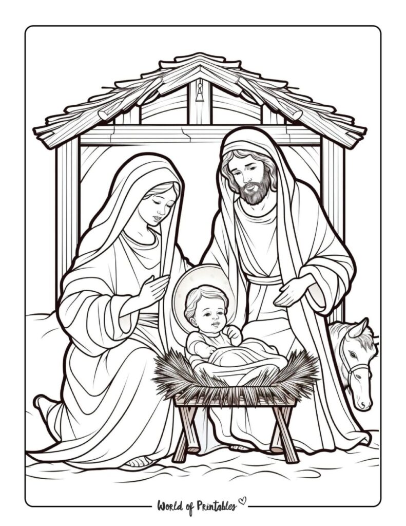 Free Printable Nativity Colouring Pages