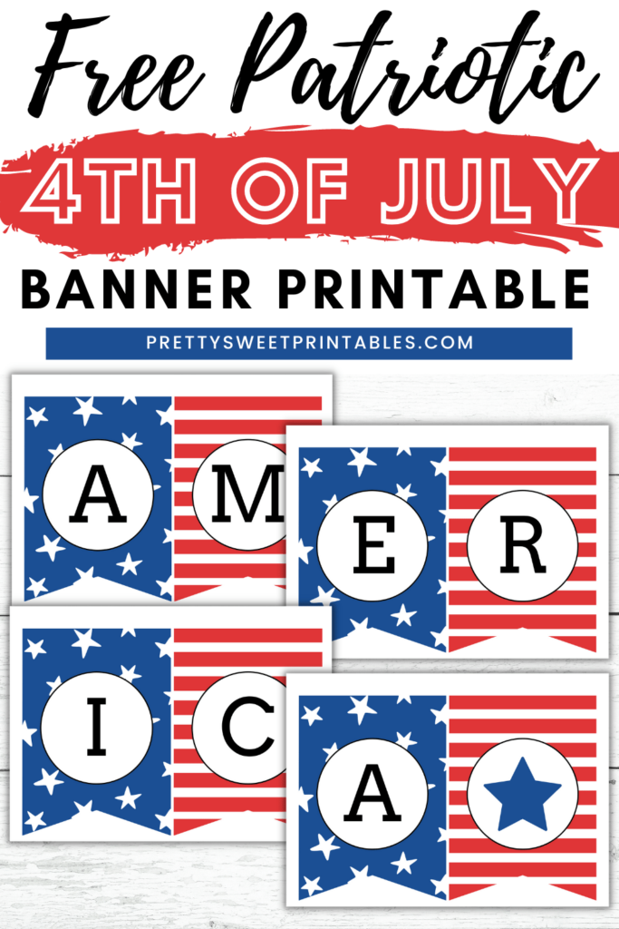 Free printable patriotic 4th of july banner – Artofit