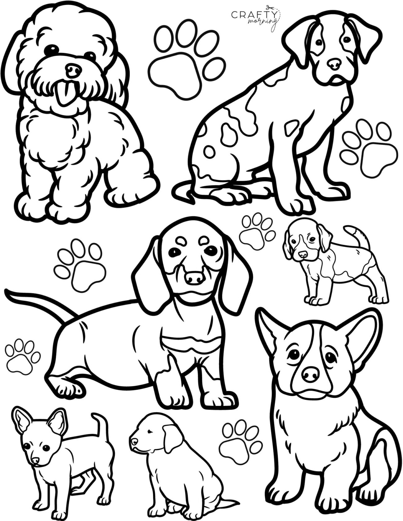 Free Printable Pictures Of Dogs - Detailed Dog Coloring Pages 60+ Dog Coloring Pages & Clipart: Pawsome