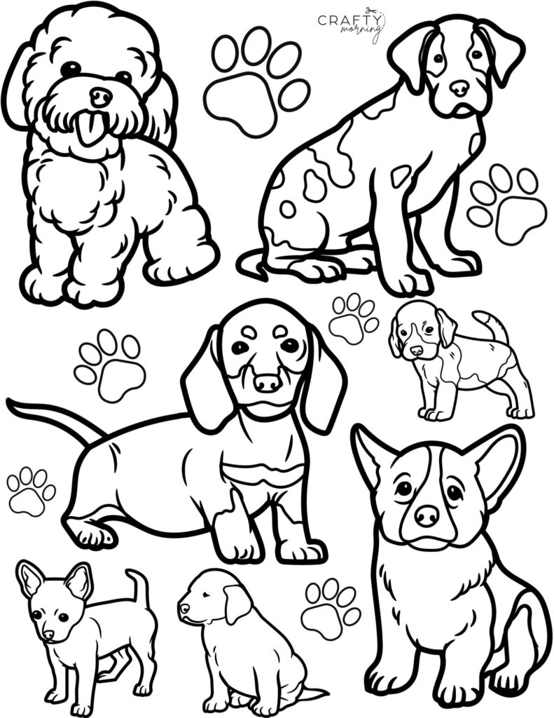Free Printable Pictures Of Dogs - Detailed Dog Coloring Pages 60+ Dog Coloring Pages & Clipart: Pawsome