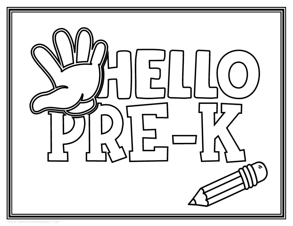 Free Printable Pre K Coloring Sheets