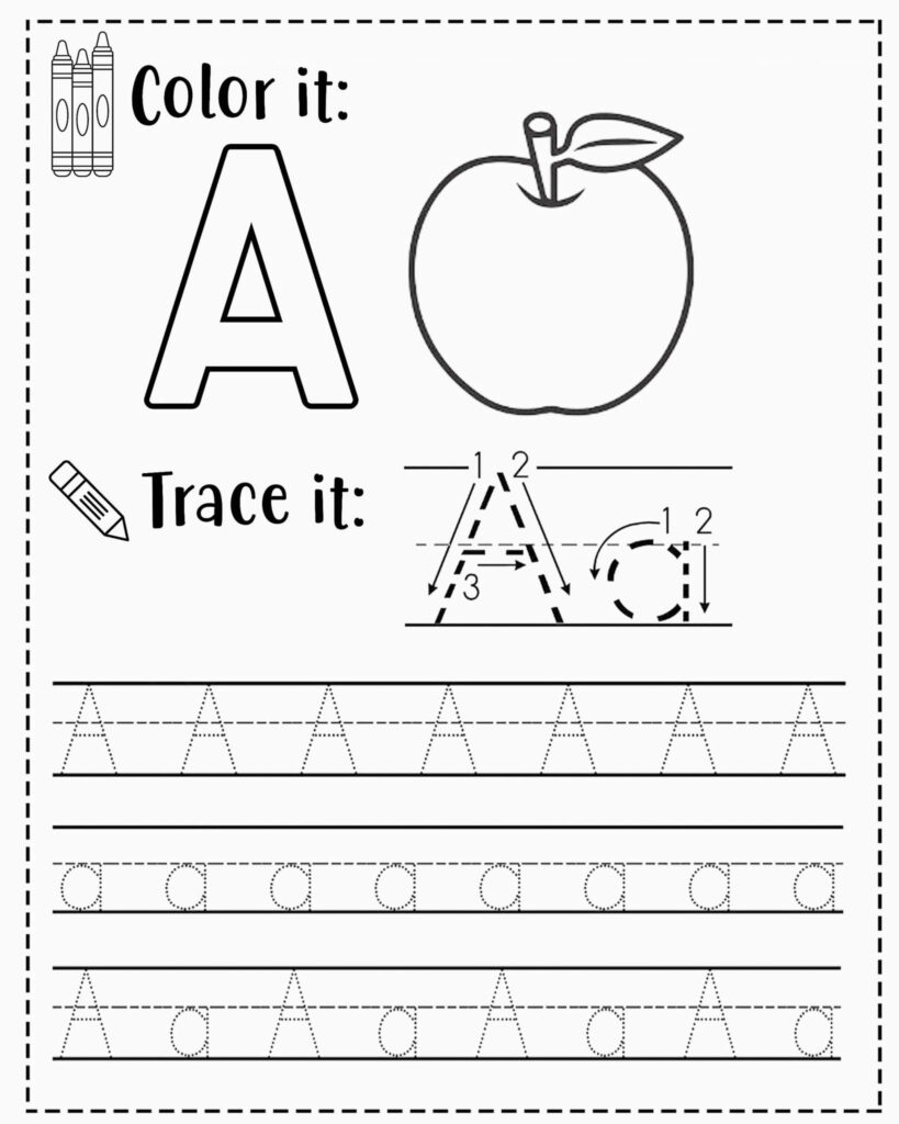 Free Printable Preschool Alphabet Tracing Worksheets | Alphabet Tracing ...