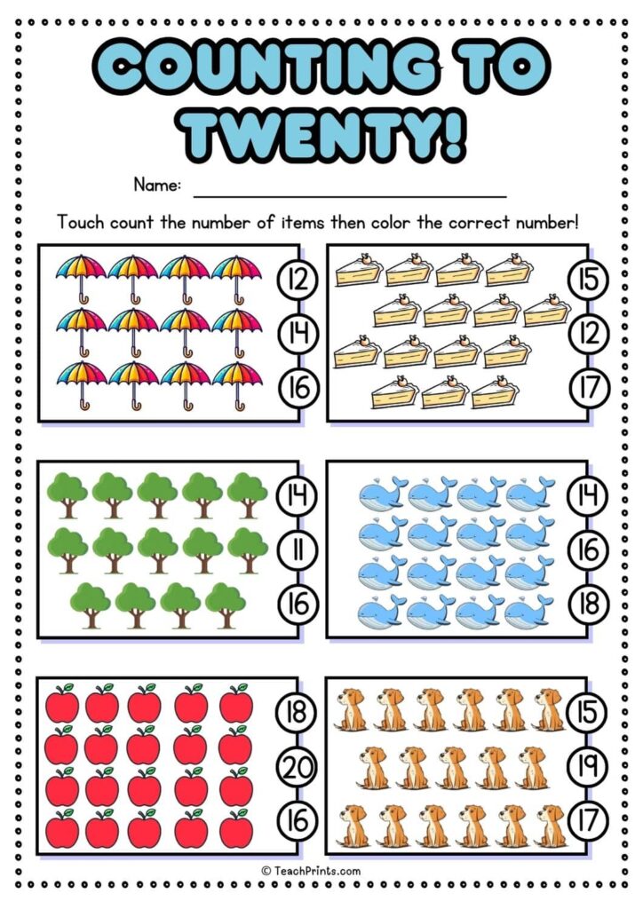 Free Printable Preschool Counting Worksheets Free Printable Preschool Counting Worksheets