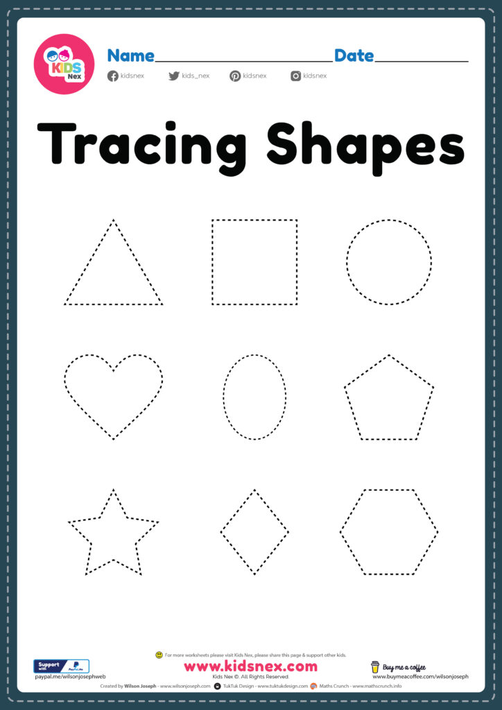 Free Printable Preschool Worksheets Tracing Shapes - Tracing Shapes Worksheet - Free PDF Printable