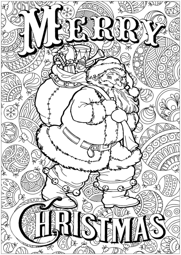 Free Printable Santa Coloring Pages For Adults - Free Printable Download