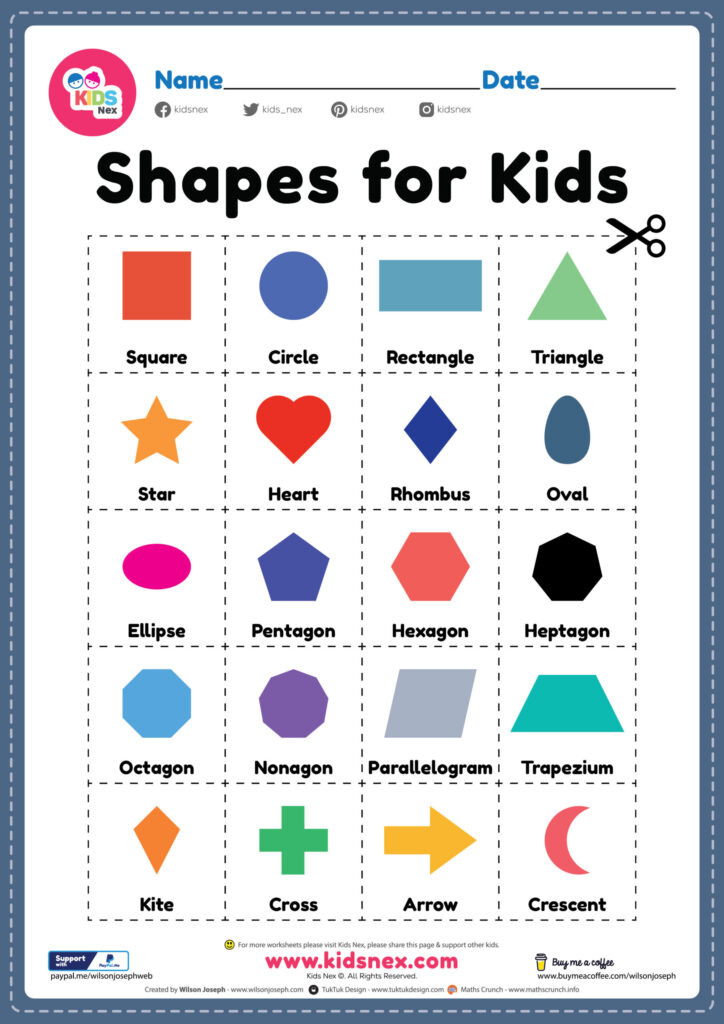 Free Printable Shapes For Preschoolers - Free Printable Shapes for Preschool Kids - Flash Card PDF