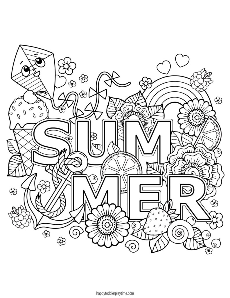 Free Printable Summer Coloring Pages