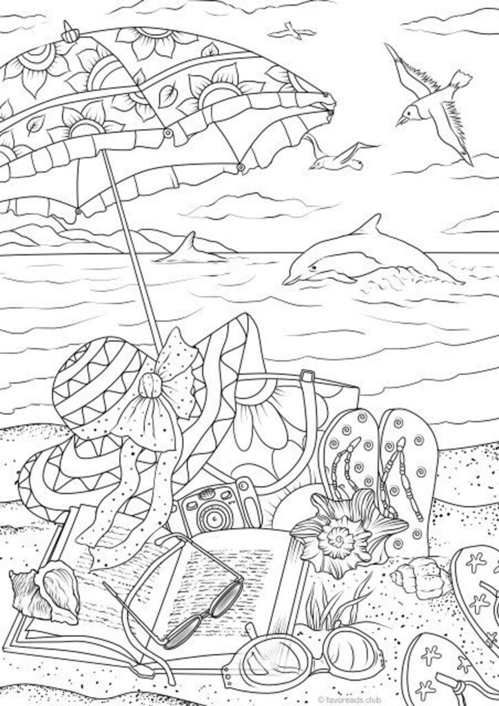 Free Printable Summer Coloring Pages For Adults - GeraldecRangel