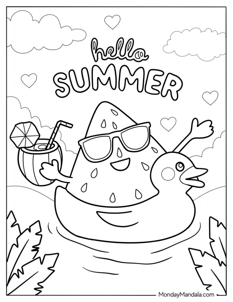 Free Printable Summer Coloring Pages For Kids