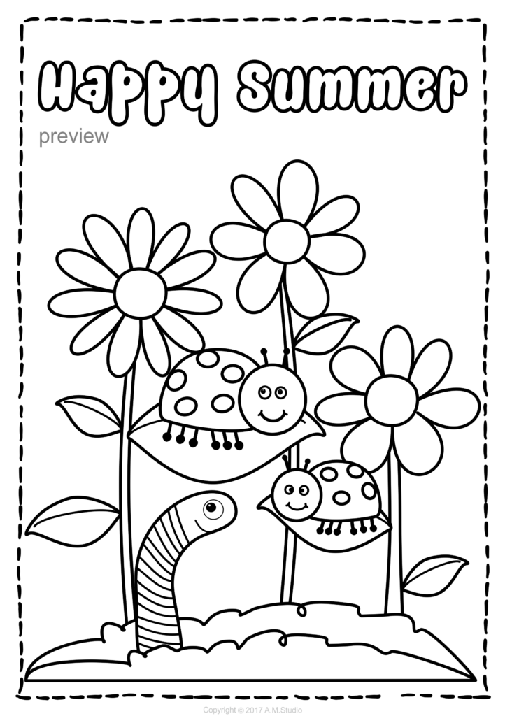 Free Printable Summer Coloring Pages For Kids – Printable Board Games Free Printable Summer Coloring Pages For Kids - Printable Board Games