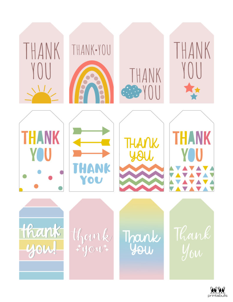 Free Printable Thank You Tags