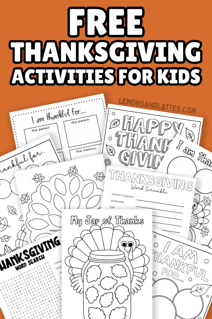 Free Printable Thanksgiving Activities for Kids Free Printable Thanksgiving Activities for Kids
