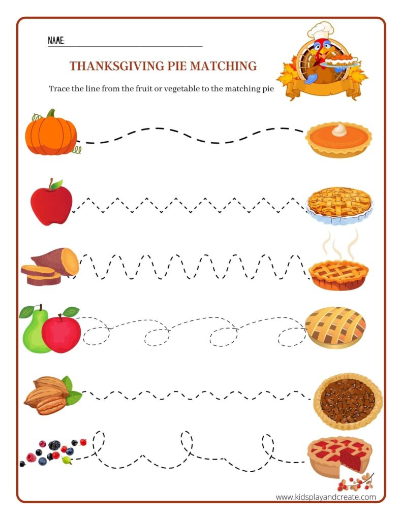 Free Printable Thanksgiving Worksheets for Pre-K – Kids Play and Create Free Printable Thanksgiving Worksheets for Pre-K - Kids Play and Create
