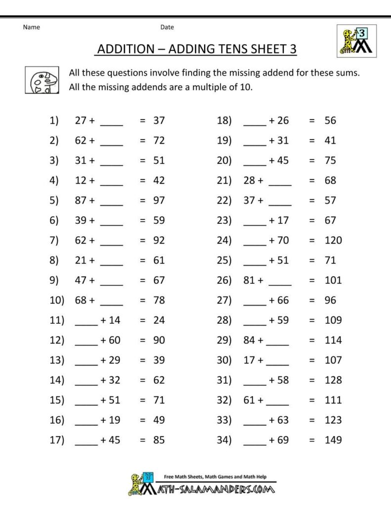 Free Printable Third Grade Math Worksheets – Printable Sight Words List Free Printable Third Grade Math Worksheets - Printable Sight Words List