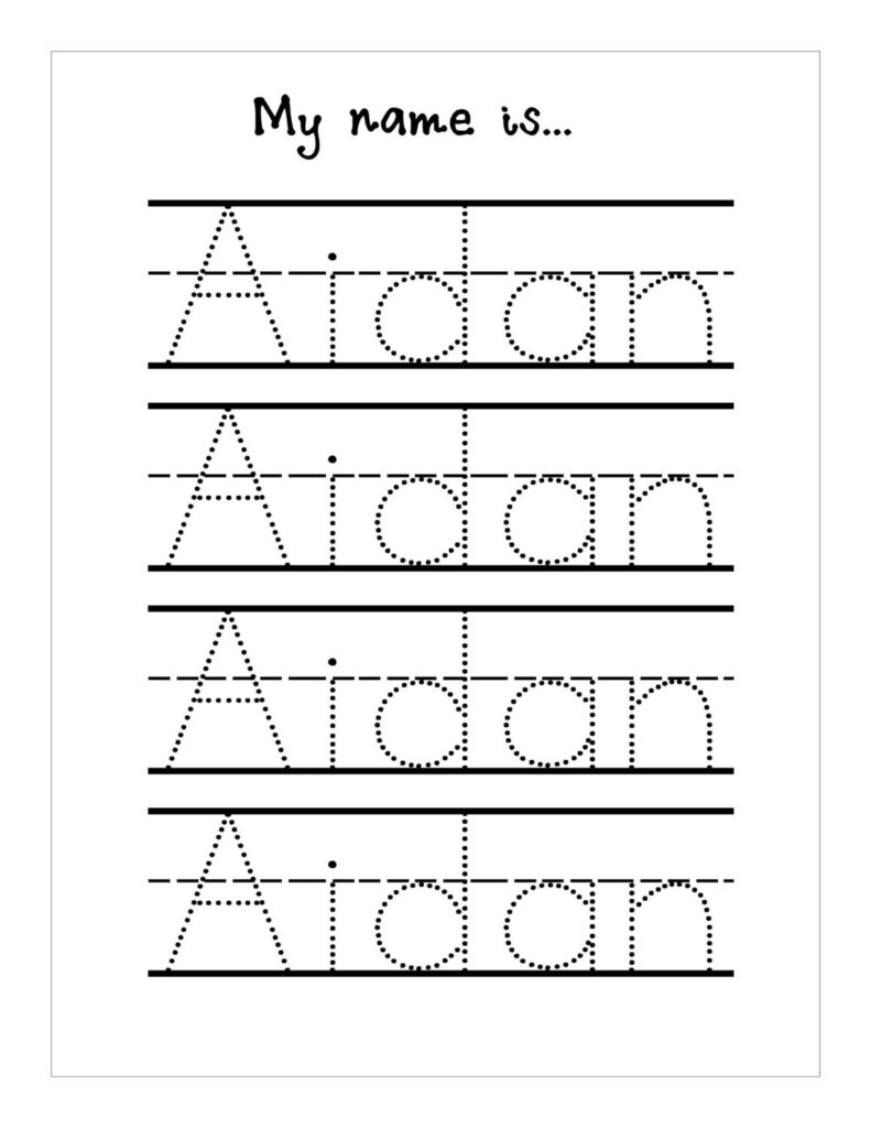 Free Printable Trace Name Worksheet - Free Printable Name Tracing Worksheets - King Printables