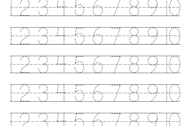 Free Printable Tracing Number Worksheets