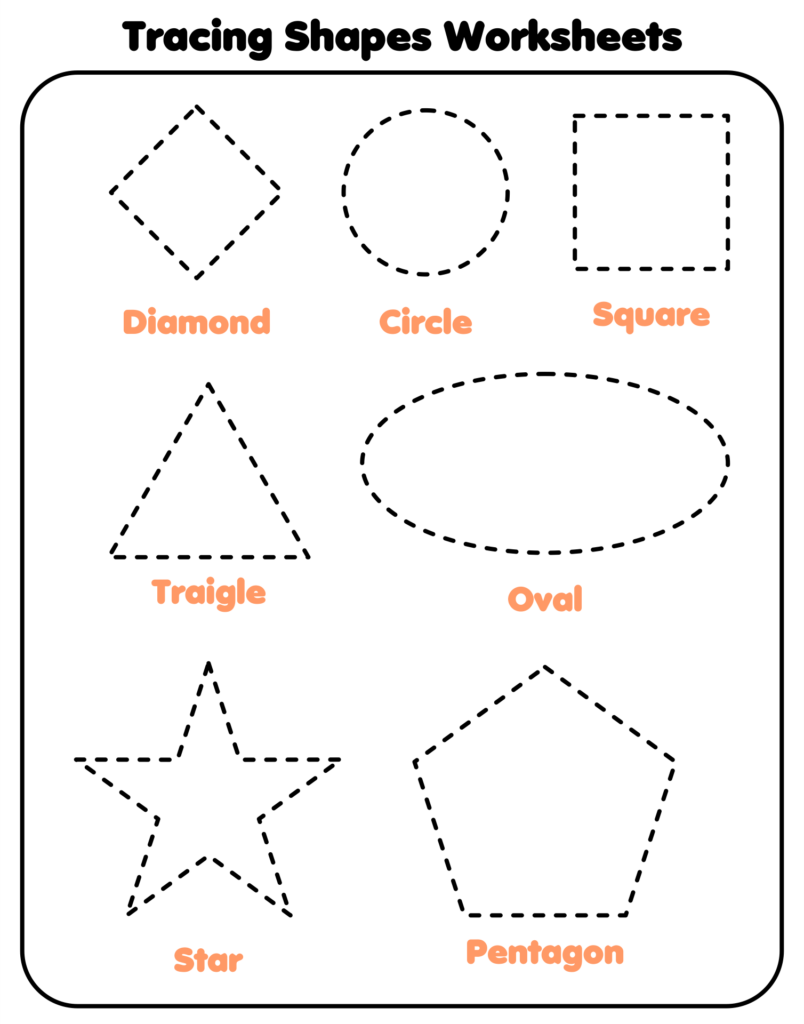 Free Printable Tracing Shape Worksheet