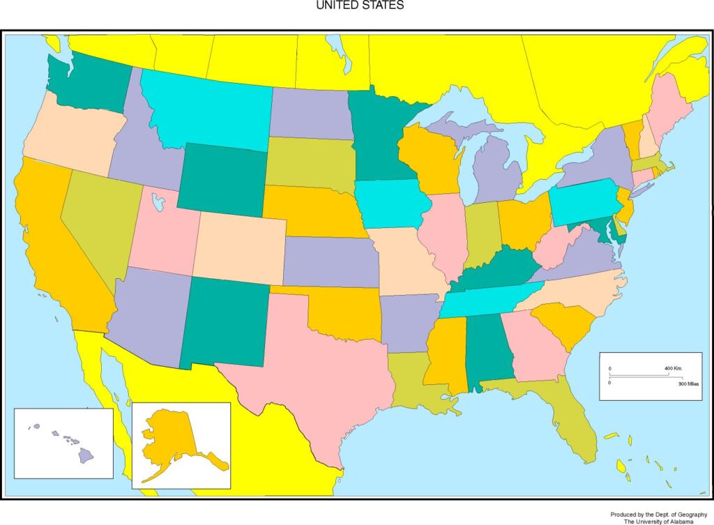 Free printable us map no labels, Download Free printable us map no ...