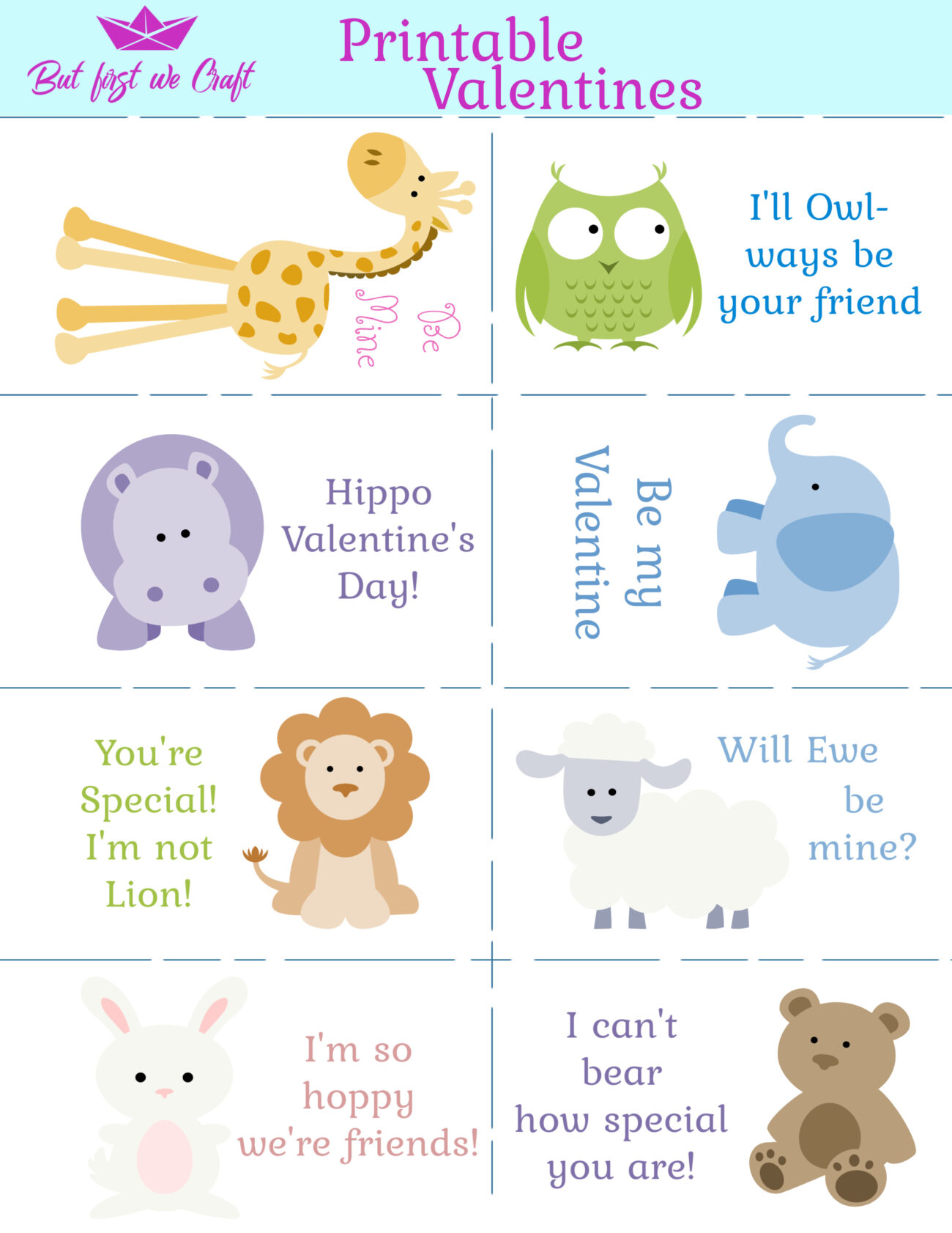 Free Printable Valentines For Kids - New Free Printable Valentine’s Day Cards for Kids – But First We Craft