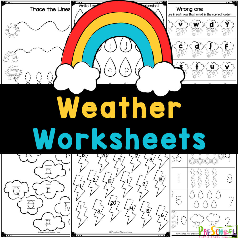 Free Printable Weather Worksheets For Kindergarten - Weather Worksheet Kindergarten ⛅ Free Printable Weather Worksheets