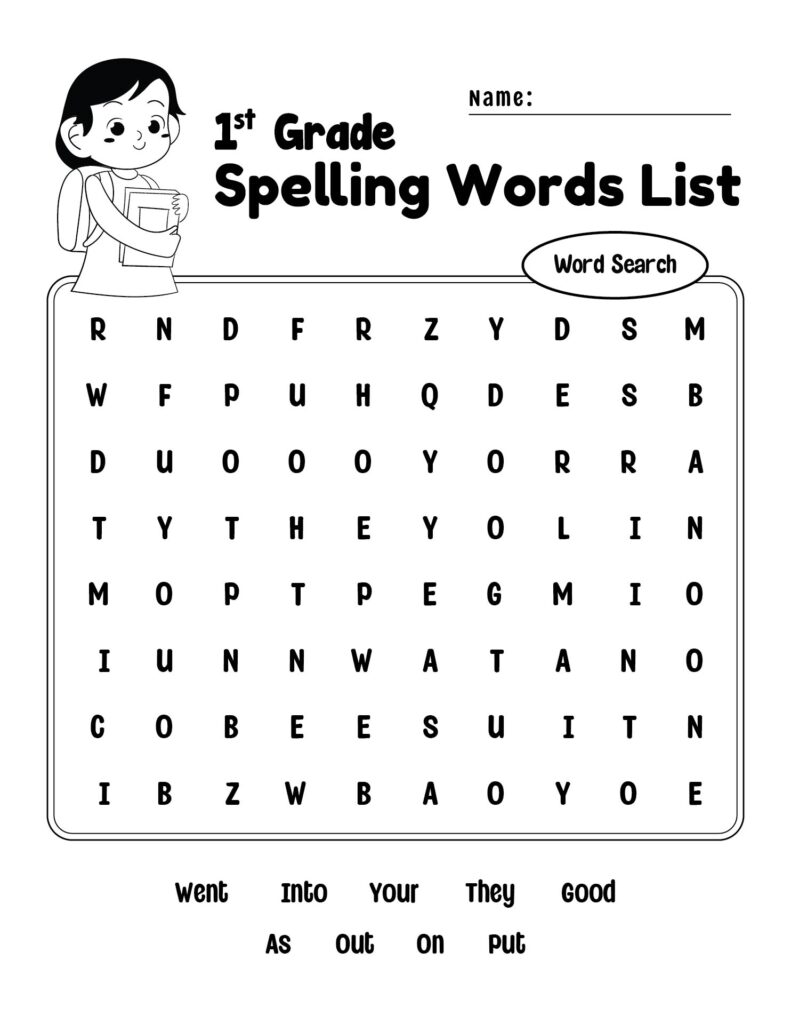 Free Printable Word Search For First Grade Free Printable Word Search For First Grade
