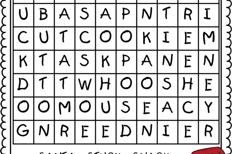 Free Printable Word Searches For 1st Graders