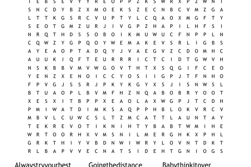 Free Printable Word Searches For Teenagers