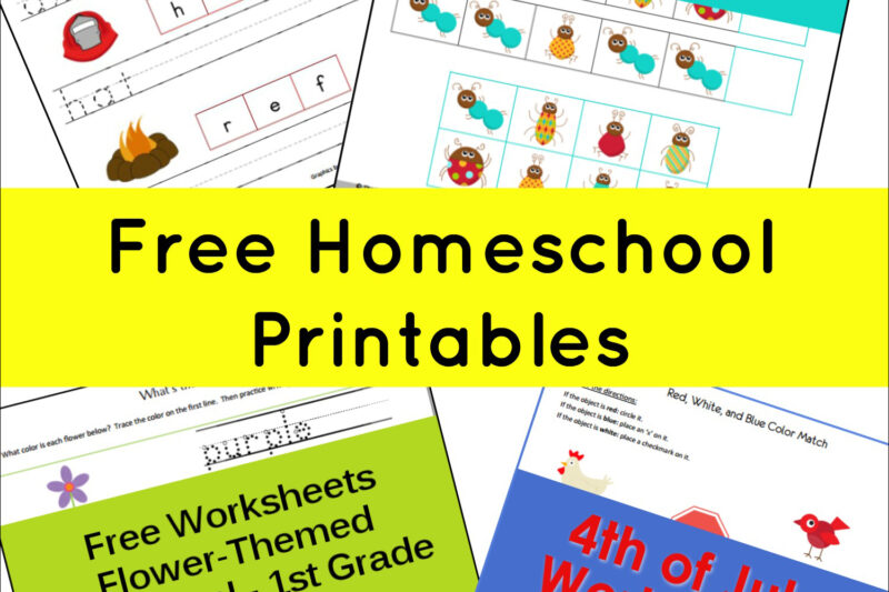 Free Printable Worksheets For Homeschool