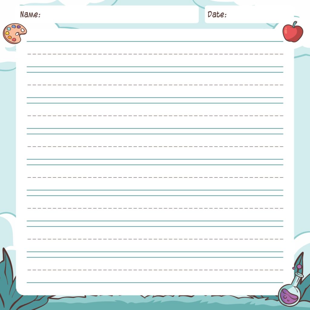 Free Printable Writing Paper for Kindergarten Kids! - Printables for ...