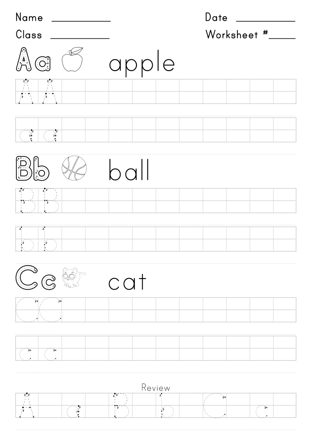 Free Printable Writing Worksheet For Kindergarten - Handwriting Worksheet Printable