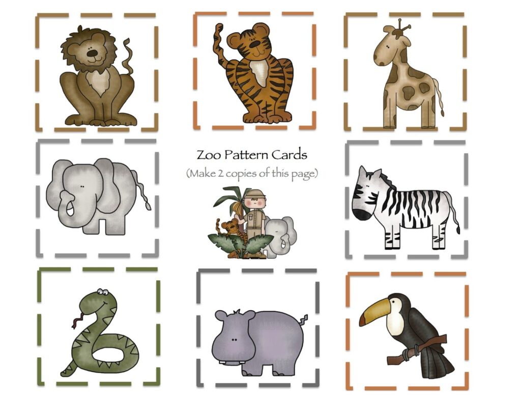 Free Printable Zoo Animals Clipart: Cute Wildlife SVG, PNG & Templates