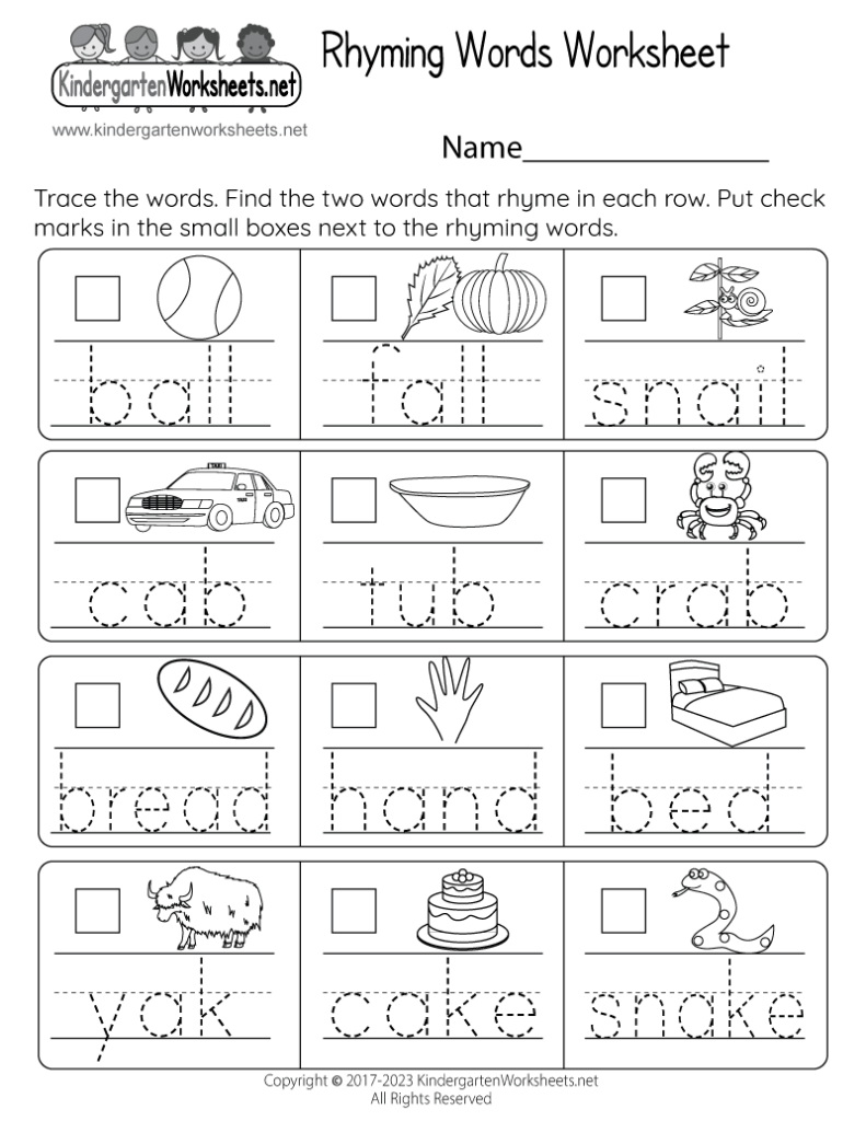 Free Rhyming Worksheets For Kindergarten – Rhyming Words Worksheet – Free Printable & PDF Free Rhyming Worksheets For Kindergarten - Rhyming Words Worksheet - Free Printable & PDF