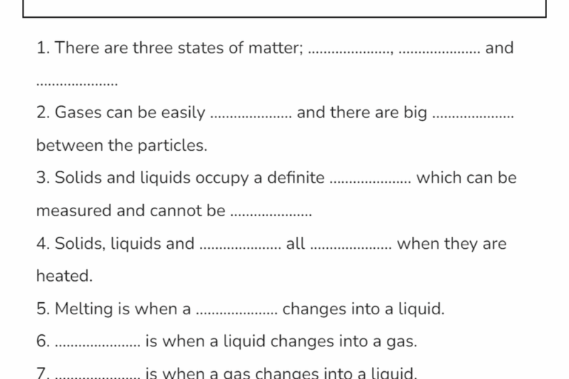 Free Science Worksheets For 5th Grade