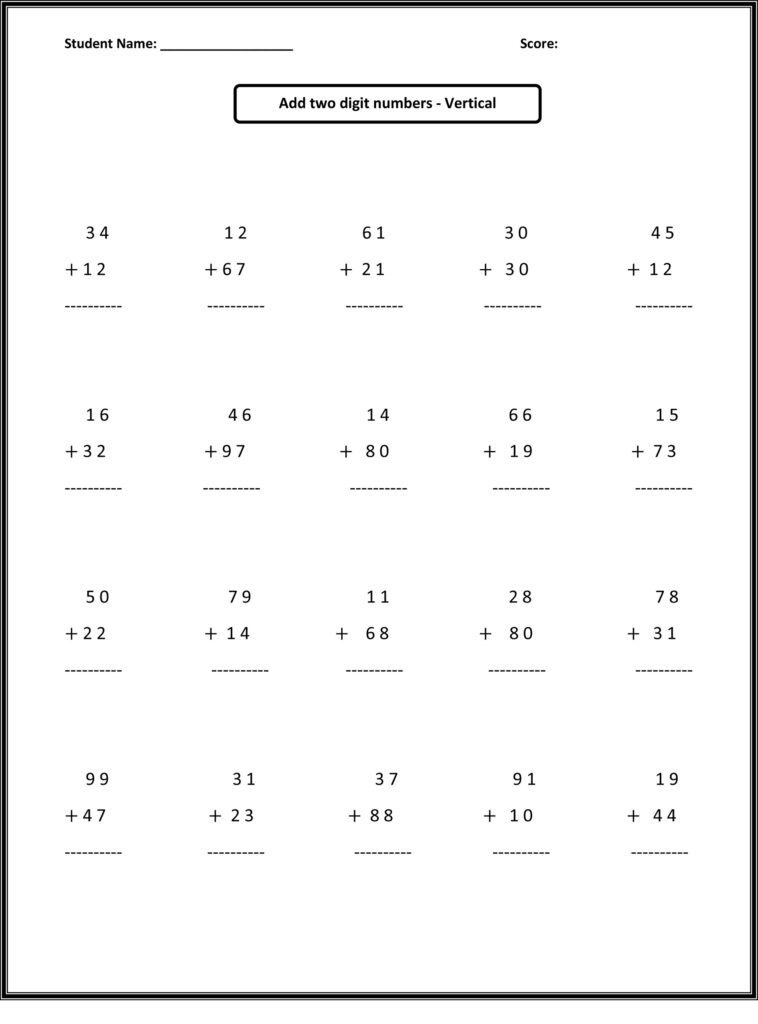 Free Second Grade Math Worksheets | Activity Shelter